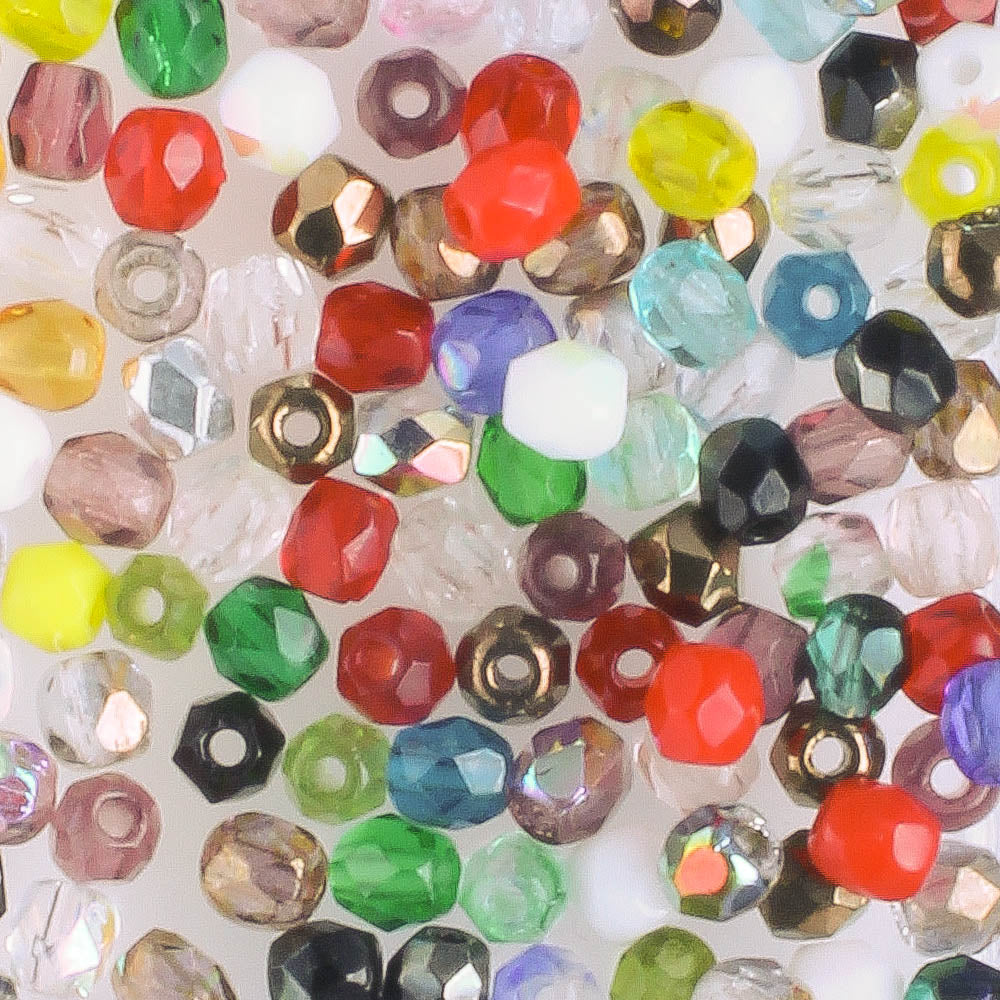 3mm Round Fire Polish Mix