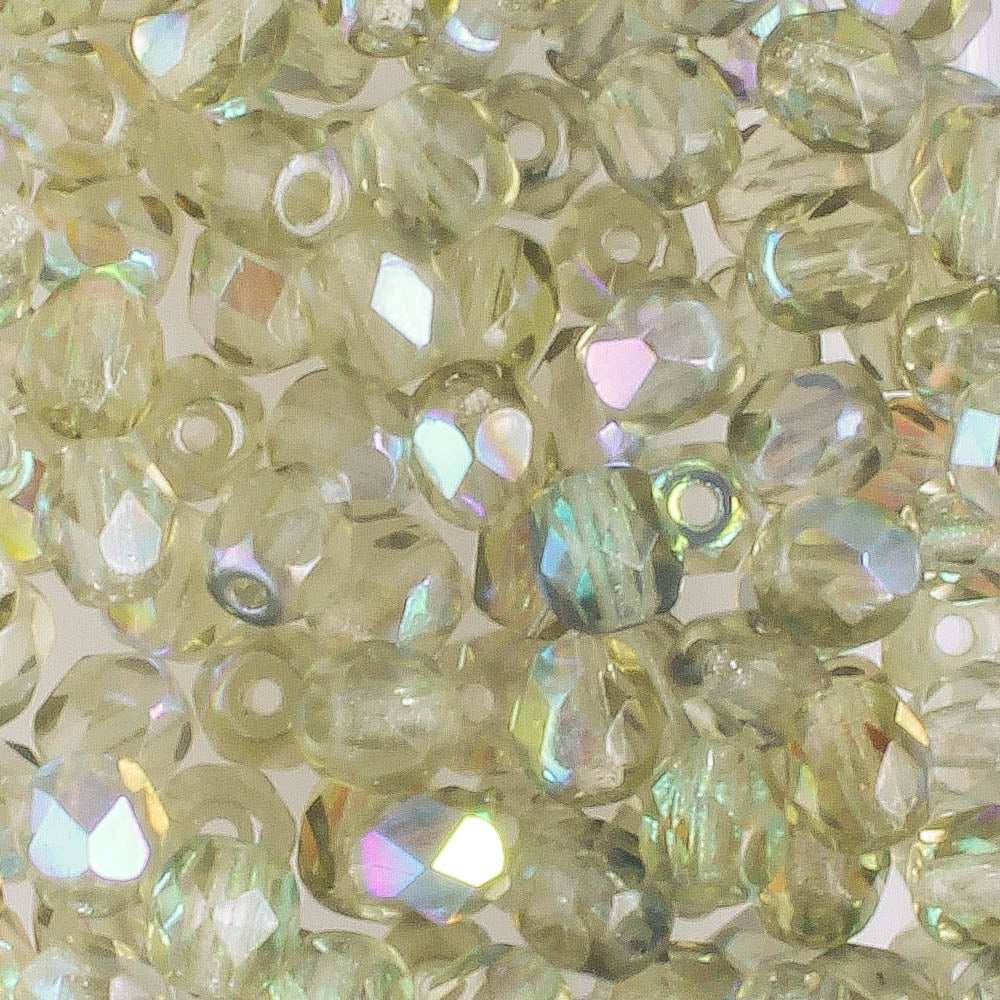 4mm Round Fire Polish Black Diamond AB