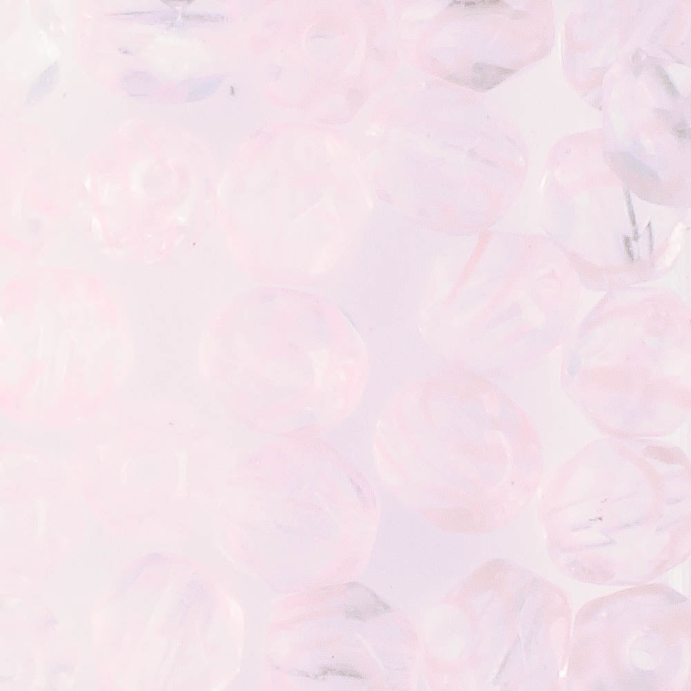6mm Round Fire Polish Clear Pink