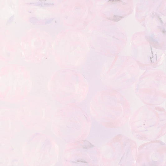 6mm Round Fire Polish Clear Pink