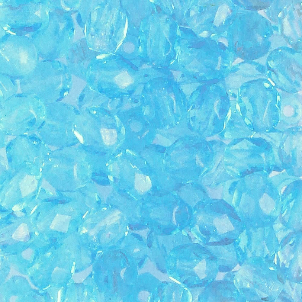 4mm Round Fire Polish Aqua