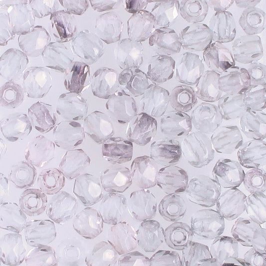 3mm Round Fire Polish Light Gray Mix