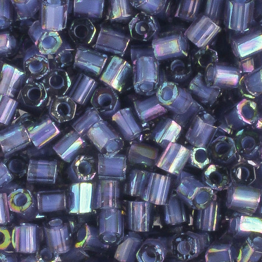 8/0 Hex Blue Luster - 10 grams