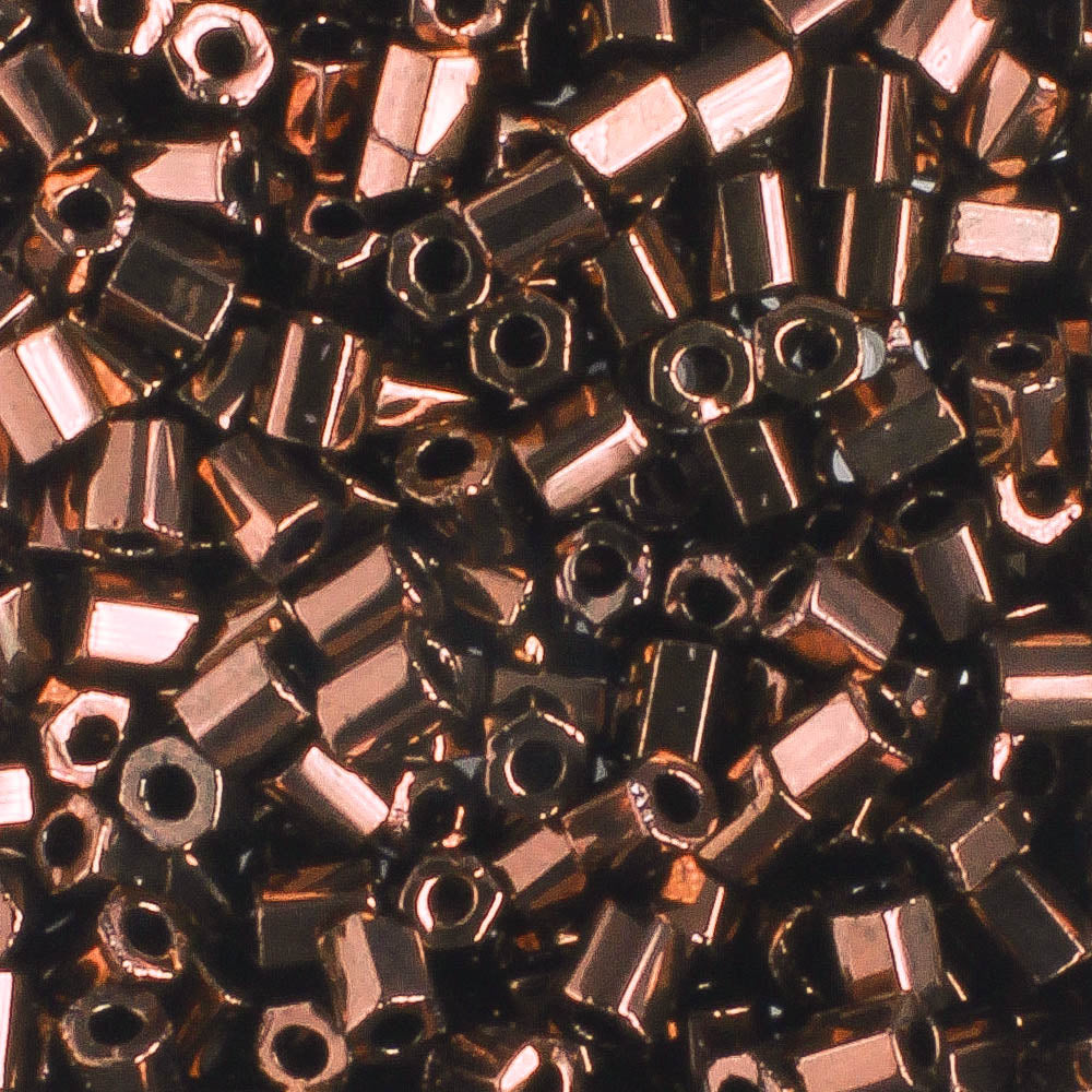 8/0 Hex Bronze - 10 grams