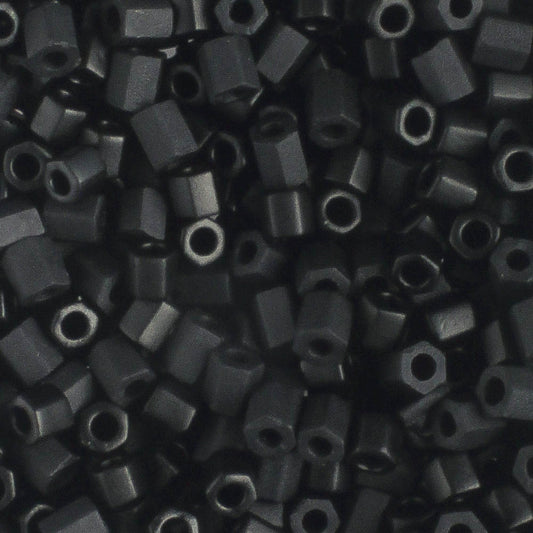 8/0 Hex Matte Black - 10 grams