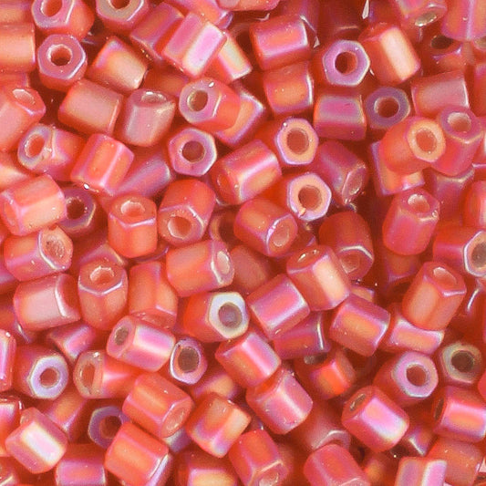 8/0 Hex S/L Red AB Frost - 10 grams