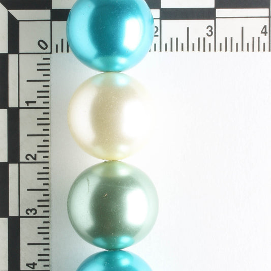16mm Glass Pearls - 8" strand