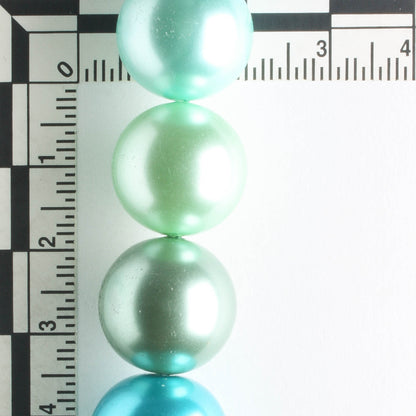 16mm Glass Pearls - 8" strand