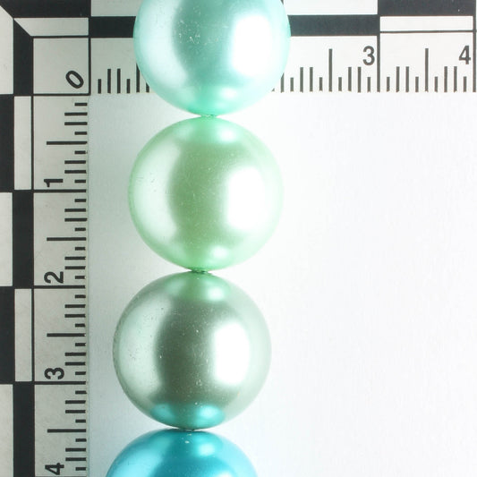 16mm Glass Pearls - 8" strand