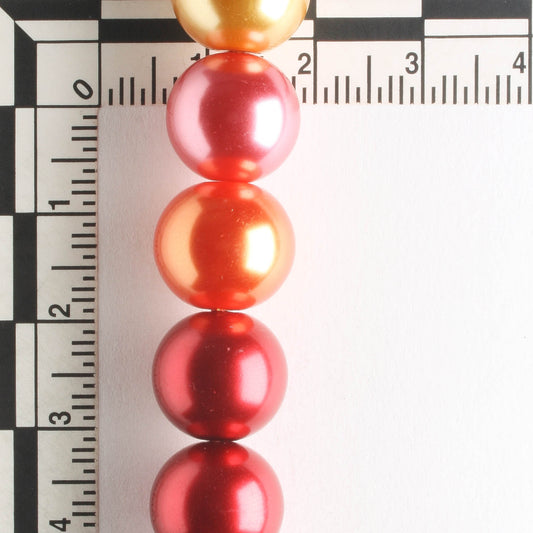 12mm Glass Pearls - 8" strand