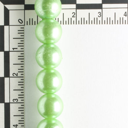 10mm Glass Pearls - 8" strand