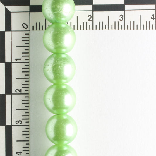 10mm Glass Pearls - 8" strand