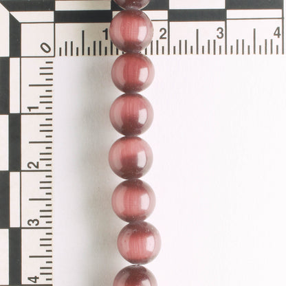 8mm Cat's Eye Glass - 8" strand