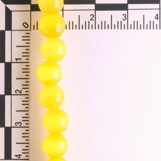 8mm Cat's Eye Glass - 8" strand