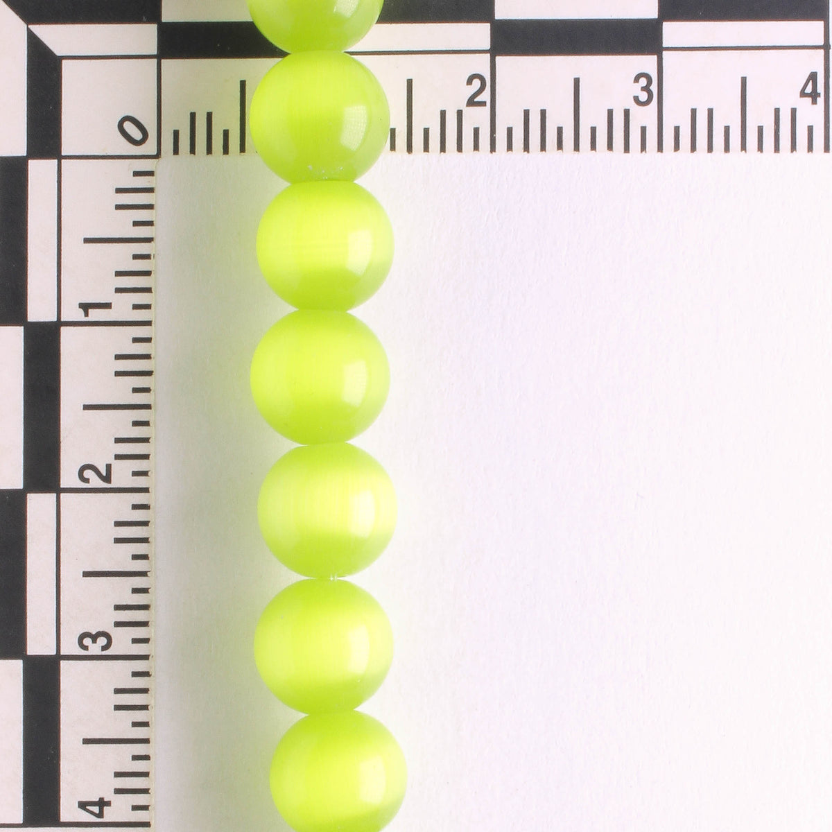 8mm Cat's Eye Glass - 8" strand