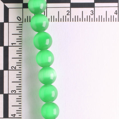 8mm Cat's Eye Glass - 8" strand