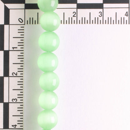 8mm Cat's Eye Glass - 8" strand