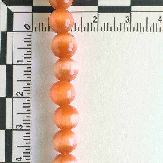 8mm Cat's Eye Glass - 8" strand
