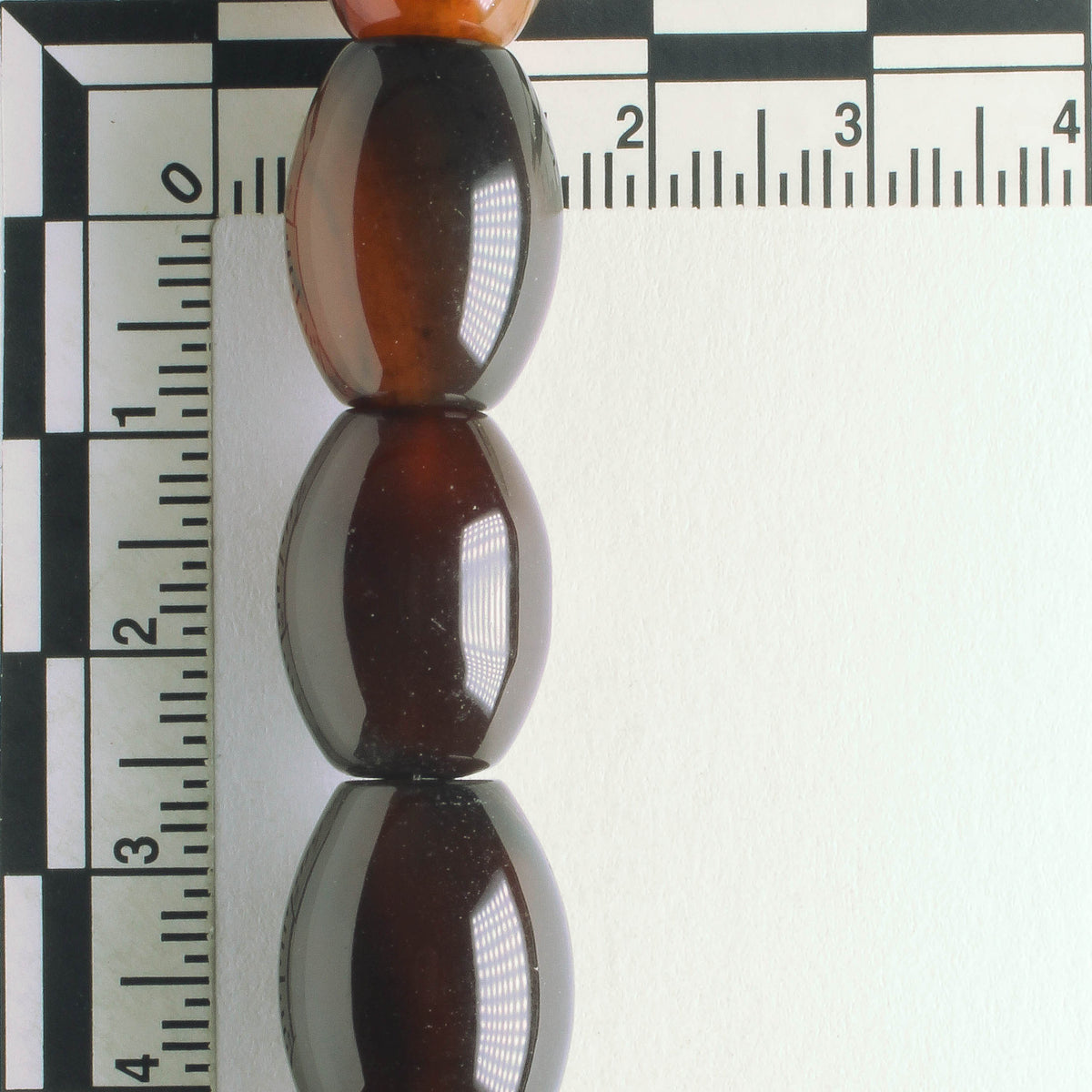 Red and Black Agate - 8" strand