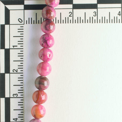 Crazy Lace Agate, Dyed - 8" strand