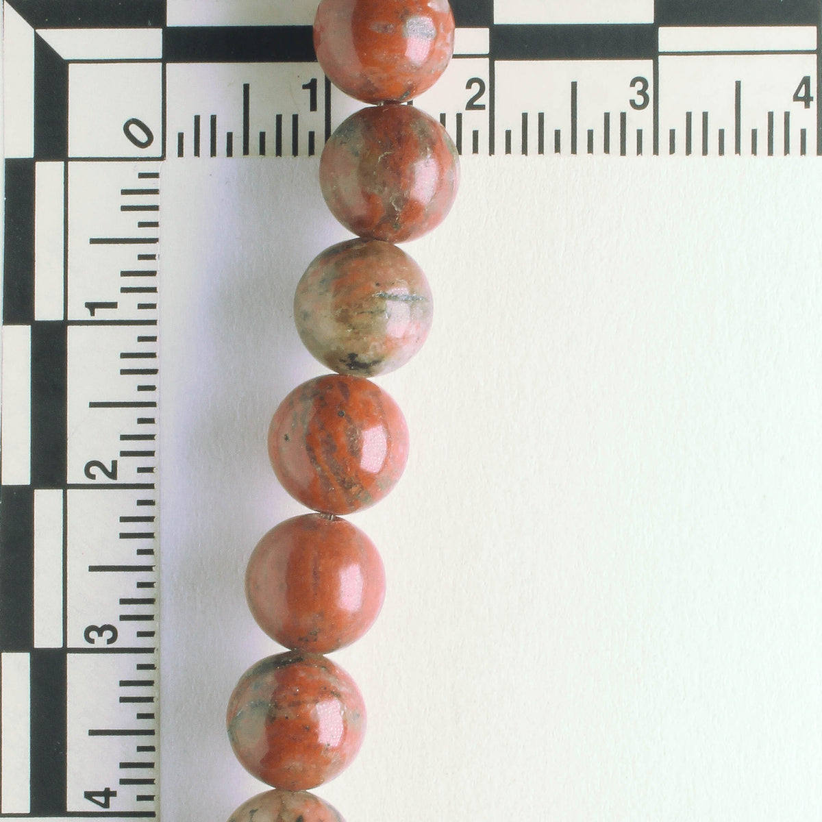 Red Sesame Jasper - 8" strand