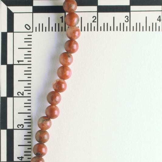 Red Sesame Jasper - 8" strand