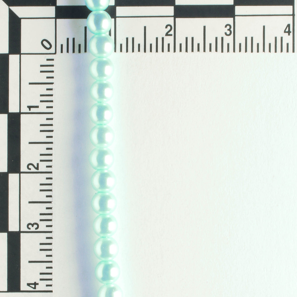 4mm Glass Pearls - 8" strand