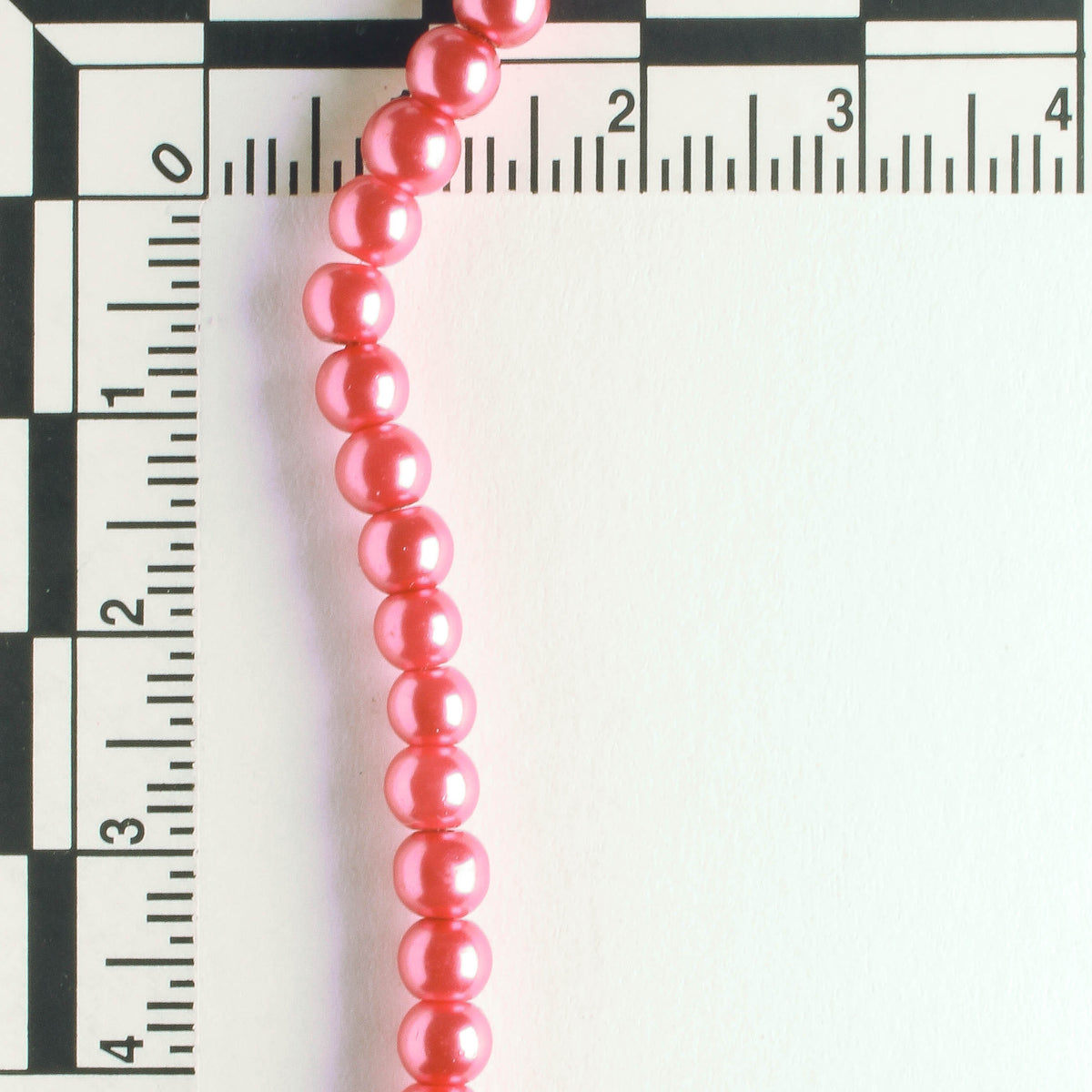 4mm Glass Pearls - 8" strand