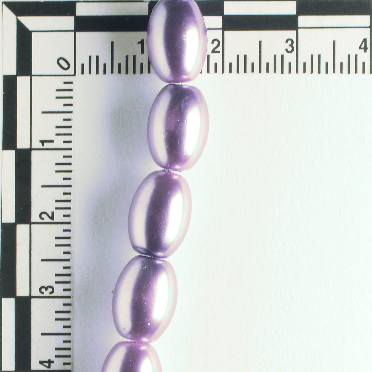 11mm x 8mm Glass Pearl - 8" strand