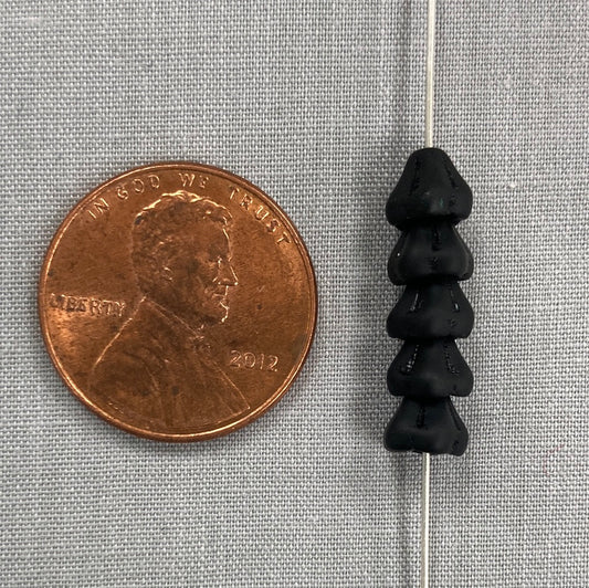 5x6mm Bell Flower - Matte Black
