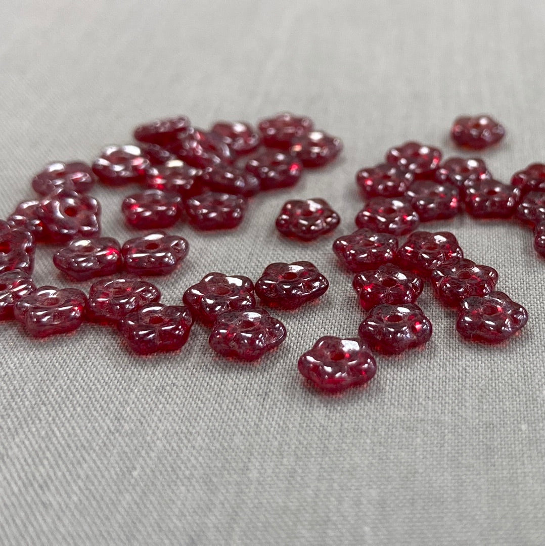 5mm Daisy Spacer- Red Luster