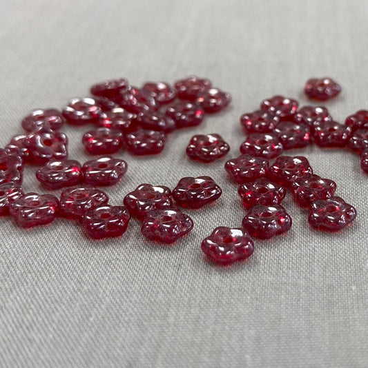 5mm Daisy Spacer- Red Luster