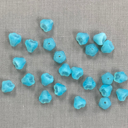 5x6mm Bell Flower - Light Blue