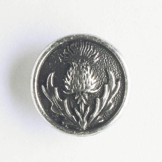 Thistle Button - Antique Pewter