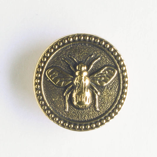 Bee Button - Antique Gold