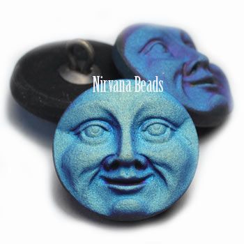 Moon Face Button - Black with an AB and Matte Finish