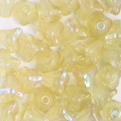 5x6mm Bell Flower - Pale Yellow AB