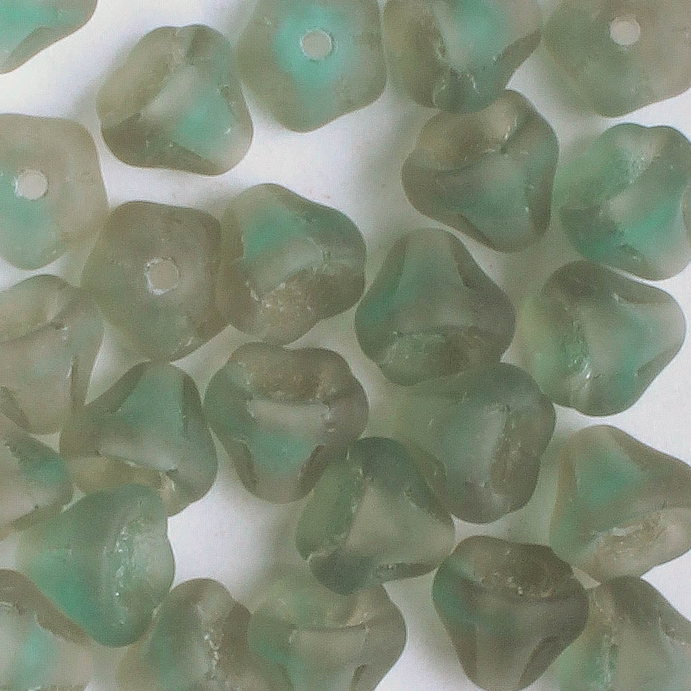 5x6mm Bell Flower - Green/Gray