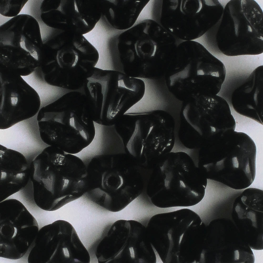 5x6mm Bell Flower - Black