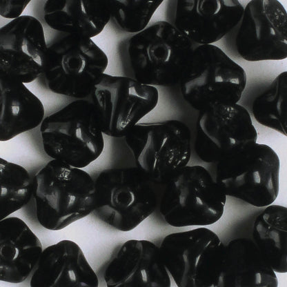 5x6mm Bell Flower - Black