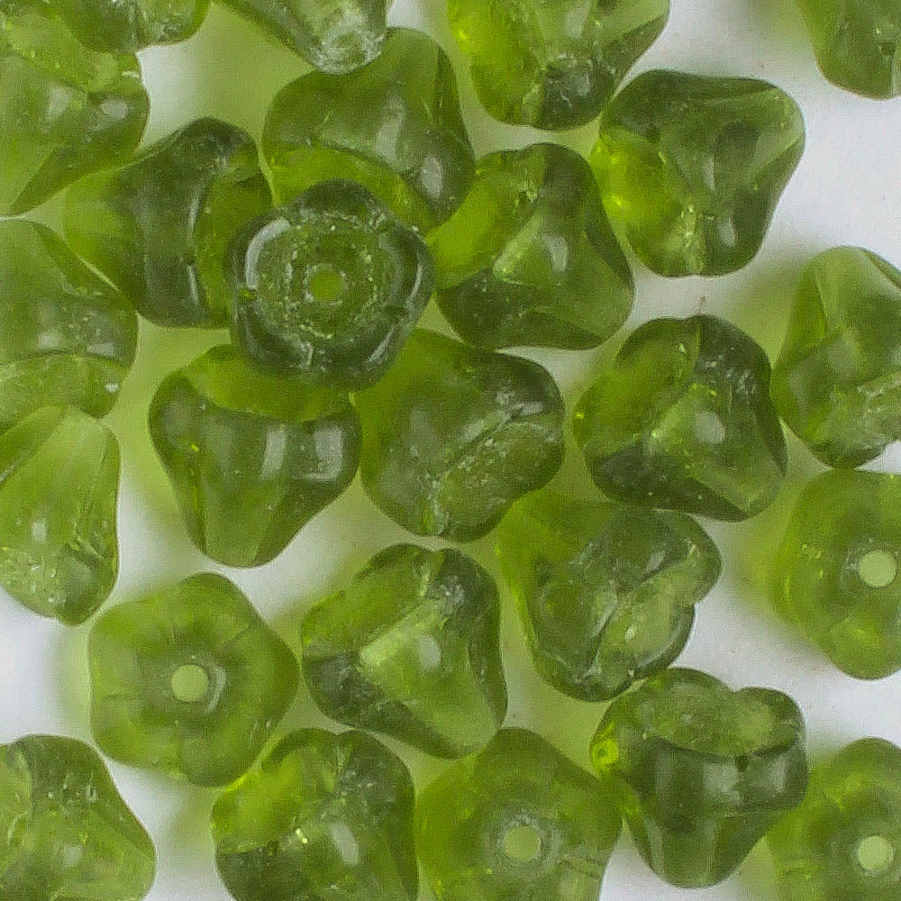 5x6mm Bell Flower - Olive Green