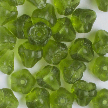 5x6mm Bell Flower - Olive Green