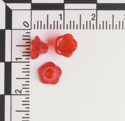 4x6mm Bell Flower - Red