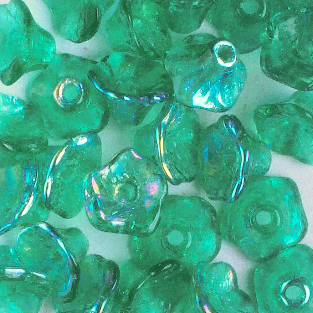 4x6mm Bell Flower - Teal AB