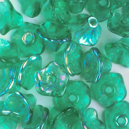 4x6mm Bell Flower - Teal AB