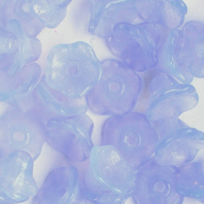 4x6mm Bell Flower - Milky Blue