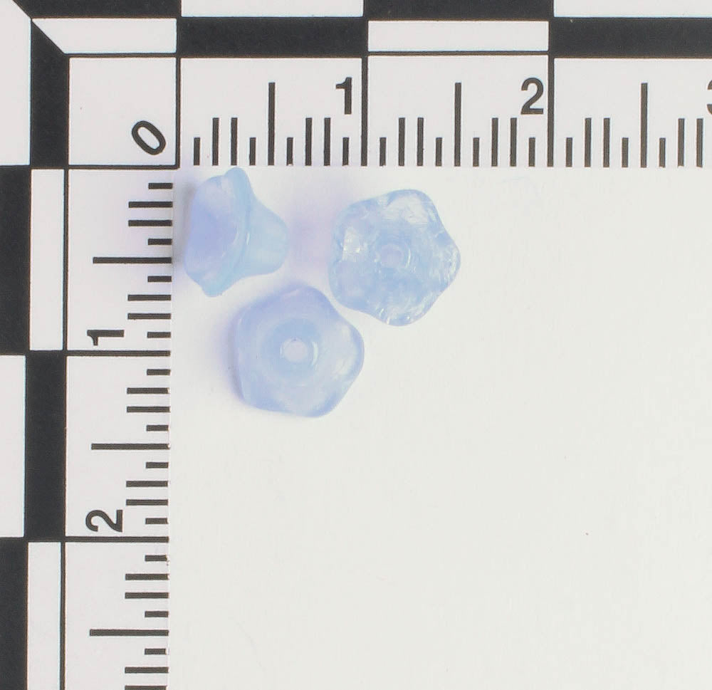 4x6mm Bell Flower - Milky Blue