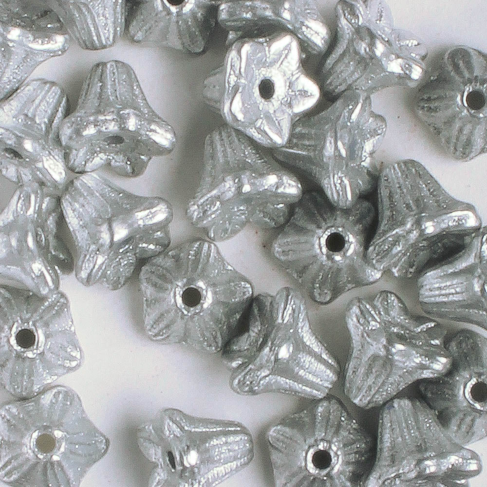 5x6mm Bell Flower - Silver
