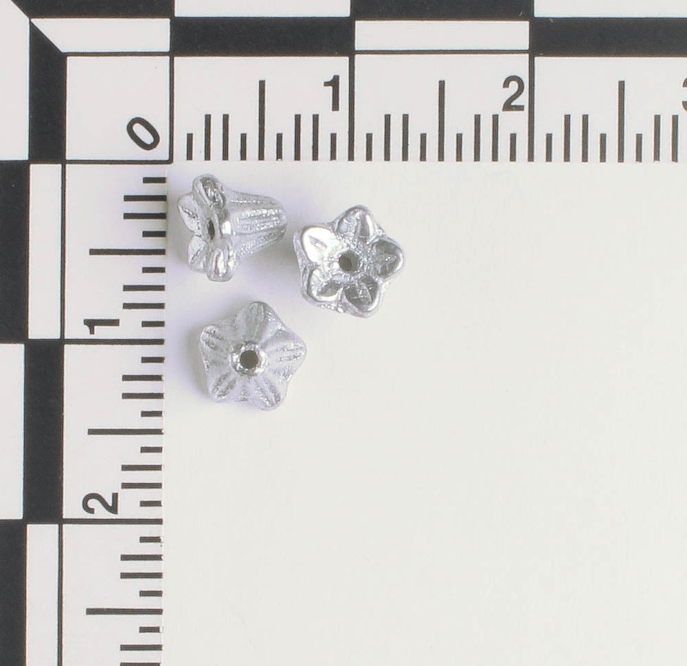 5x6mm Bell Flower - Silver