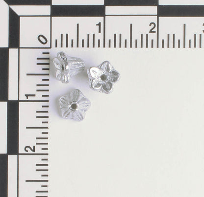 5x6mm Bell Flower - Silver